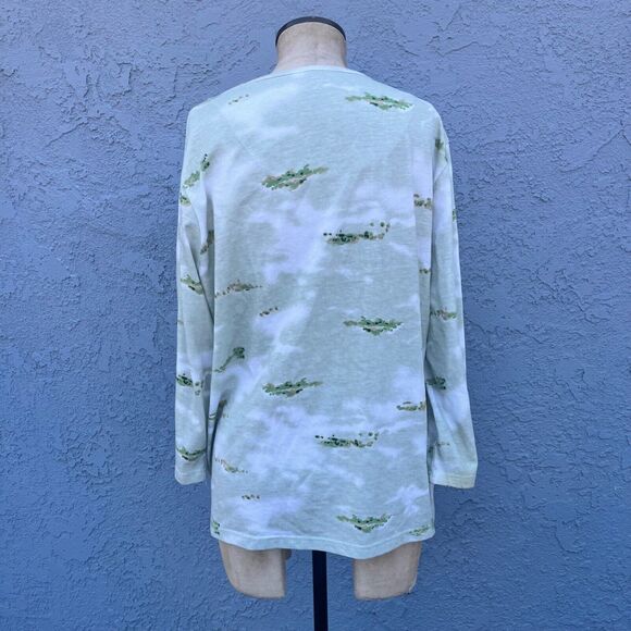 Y2k top Size XL Embellished Farmhosue Tee Grannycore Coastal Granny - Picture 12 of 13